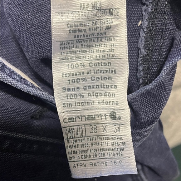 Carhartt Dark Blue Cotton Overalls - Picture 2 of 2